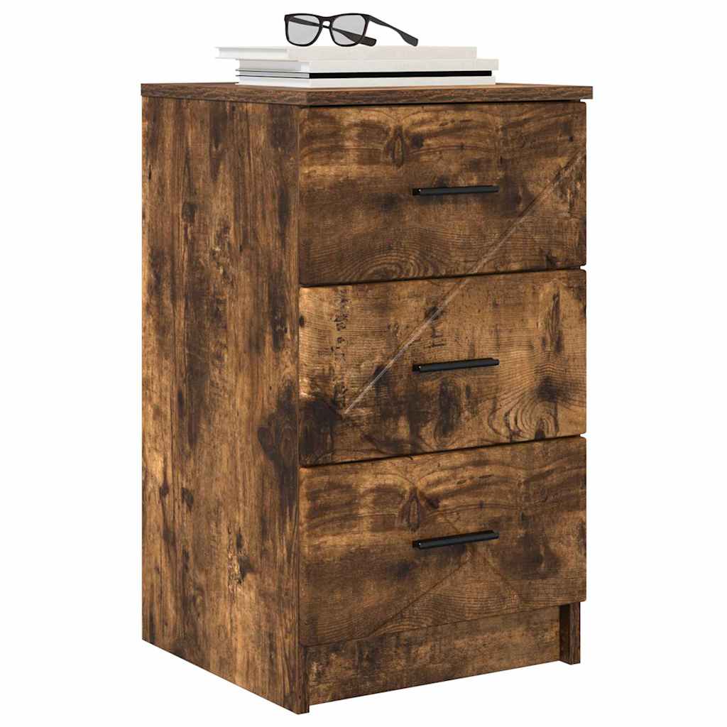 Bedside Cabinet Smoked oak 38 x 38 x 66 cm Engineered wood