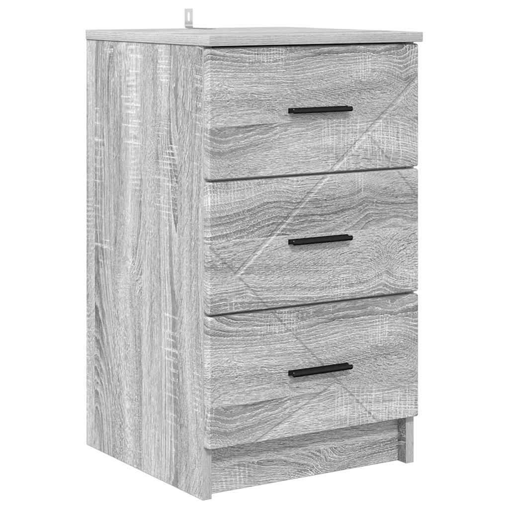 Bedside Cabinet Grey sonoma 38 x 38 x 66 cm Engineered wood