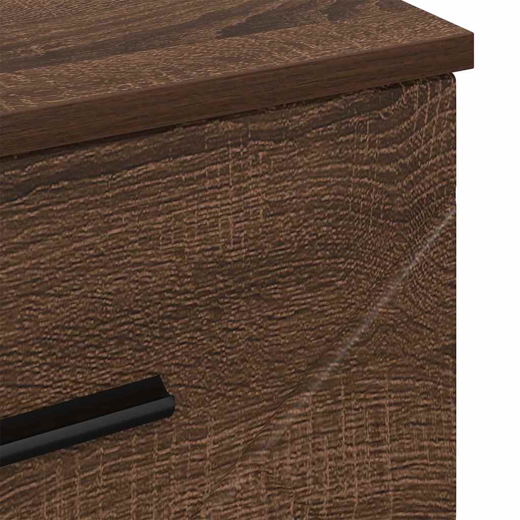 Bedside Cabinet Brown oak 38 x 38 x 66 cm Engineered wood