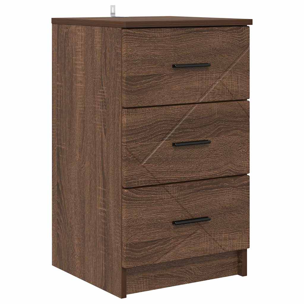 Bedside Cabinet Brown oak 38 x 38 x 66 cm Engineered wood
