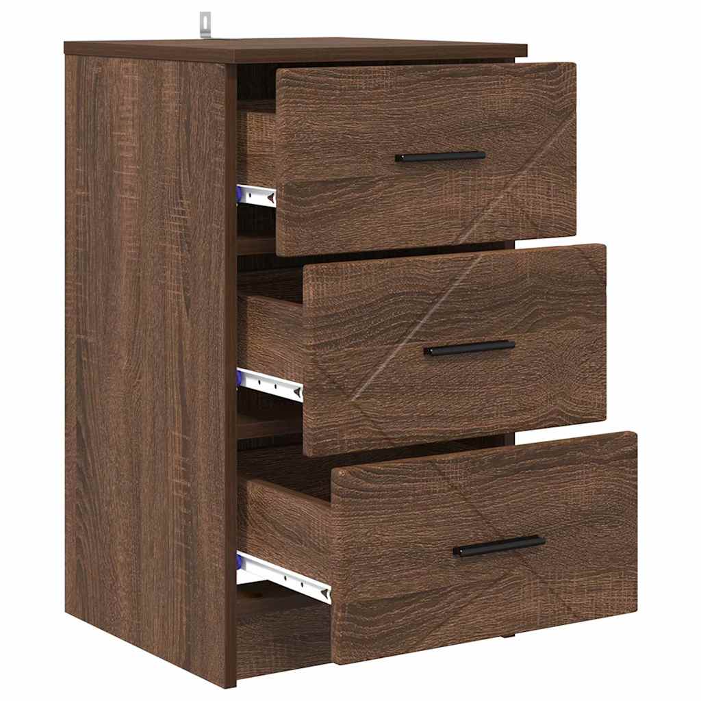 Bedside Cabinet Brown oak 38 x 38 x 66 cm Engineered wood