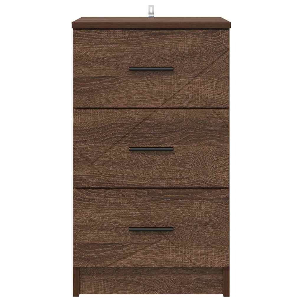 Bedside Cabinet Brown oak 38 x 38 x 66 cm Engineered wood