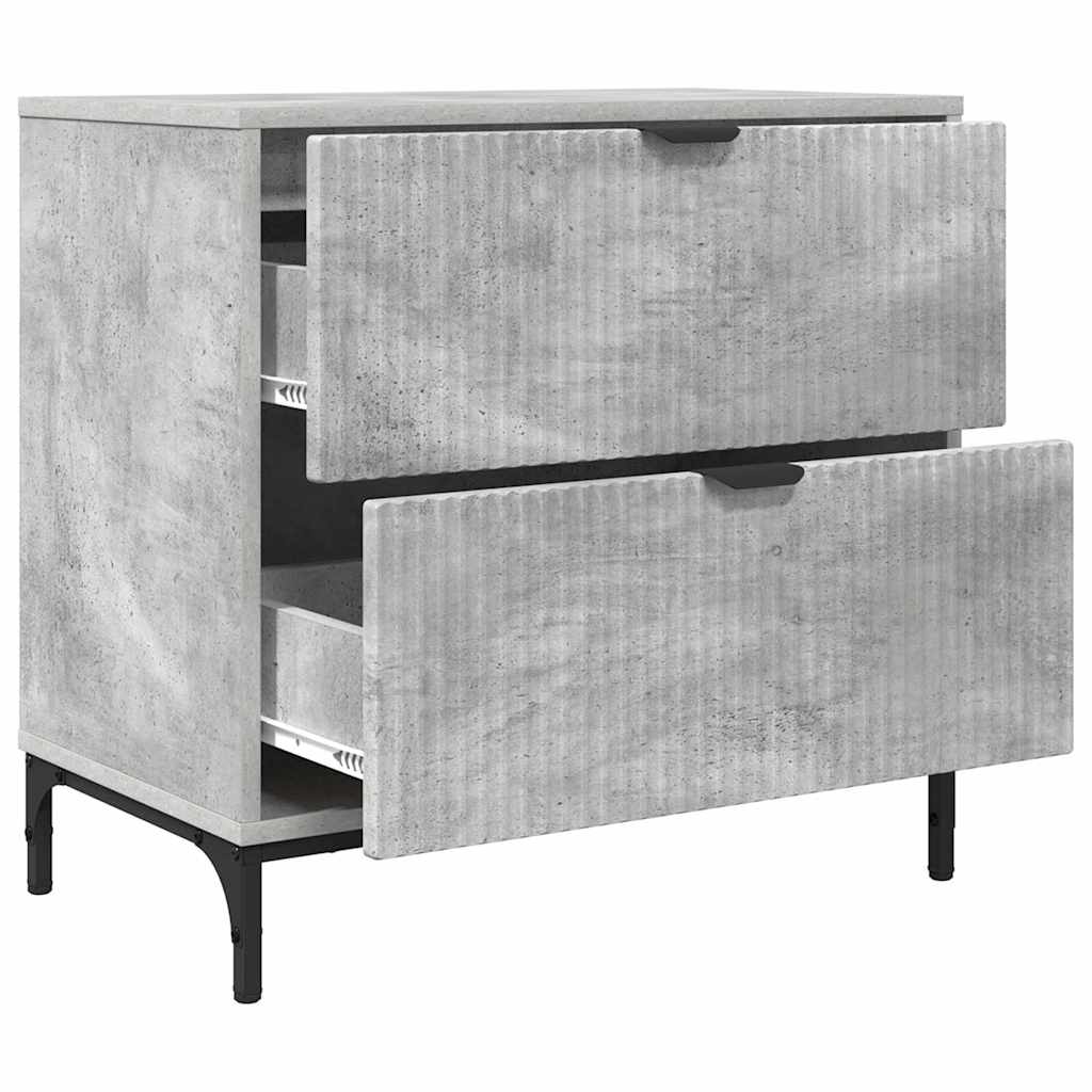 Bedside Table Concrete grey 63.5 x 36 x 61 cm Engineered wood