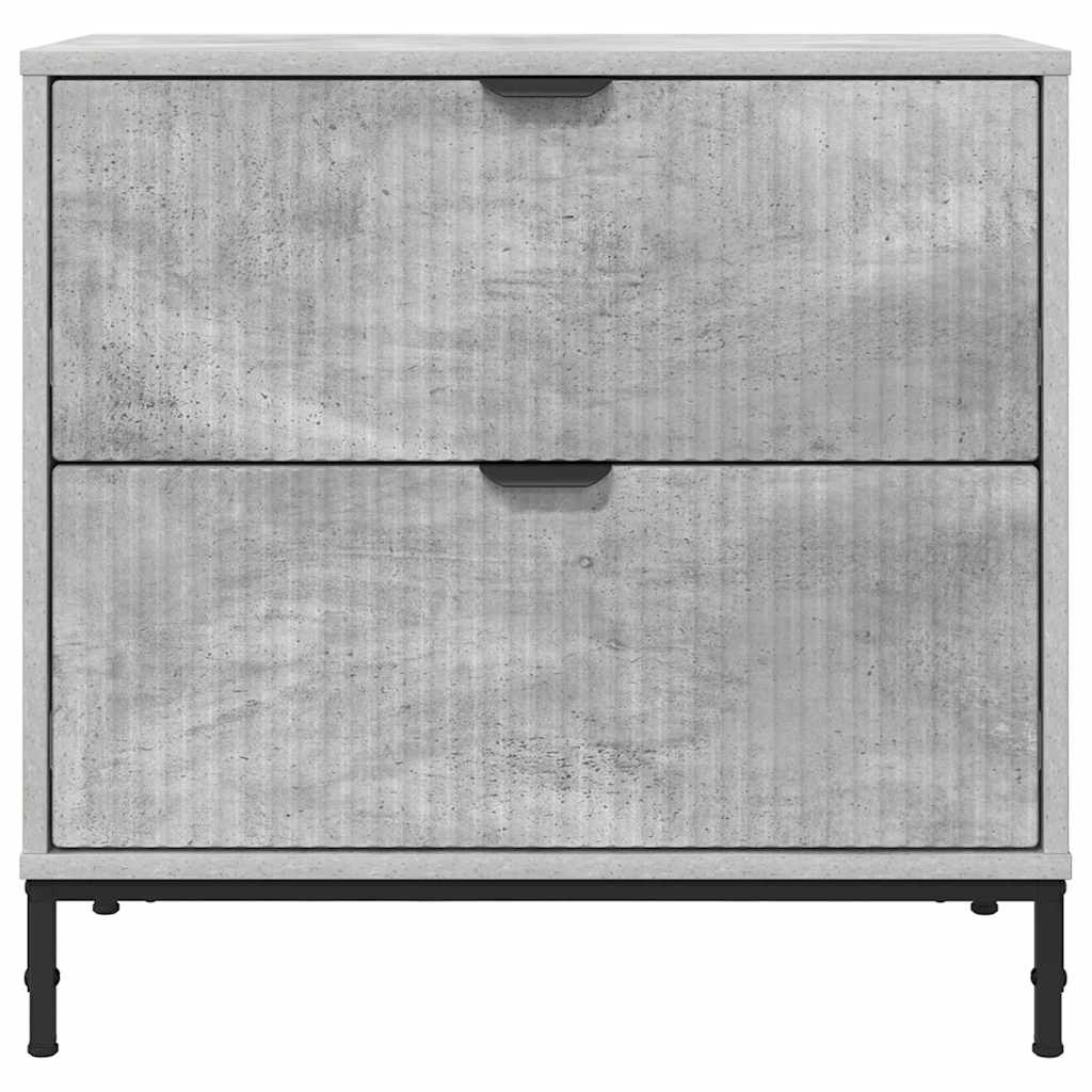 Bedside Table Concrete grey 63.5 x 36 x 61 cm Engineered wood