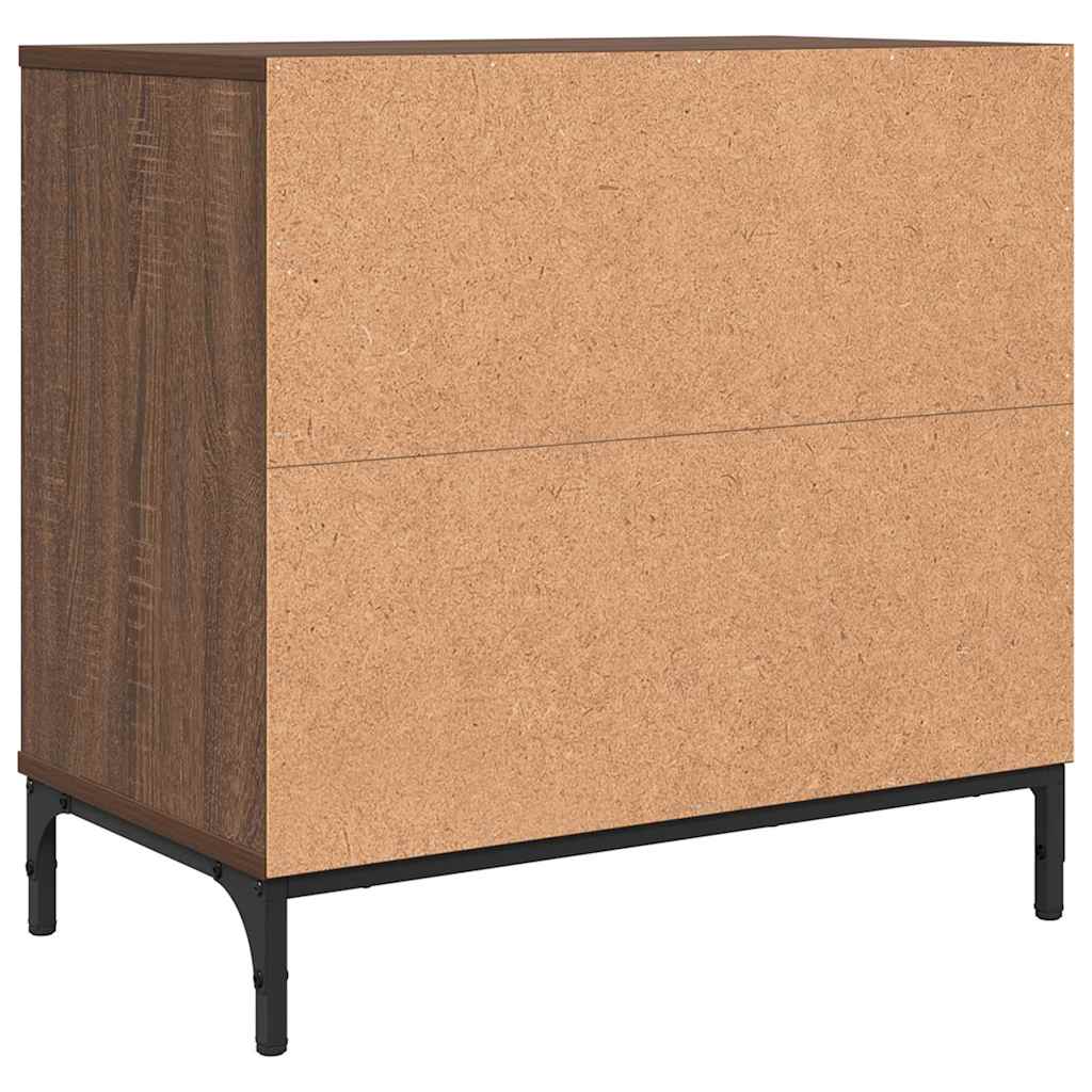 Bedside Table Brown oak 63.5 x 36 x 61 cm Engineered wood