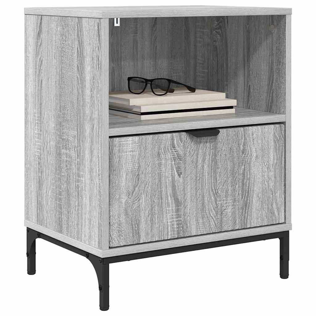 Bedside Table Grey sonoma 49 x 36 x 61 cm Engineered wood
