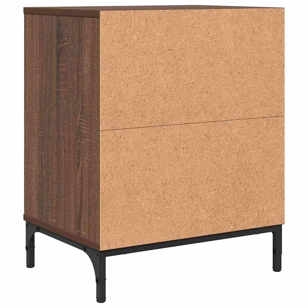 Bedside Table Brown oak 49 x 36 x 61 cm Engineered wood