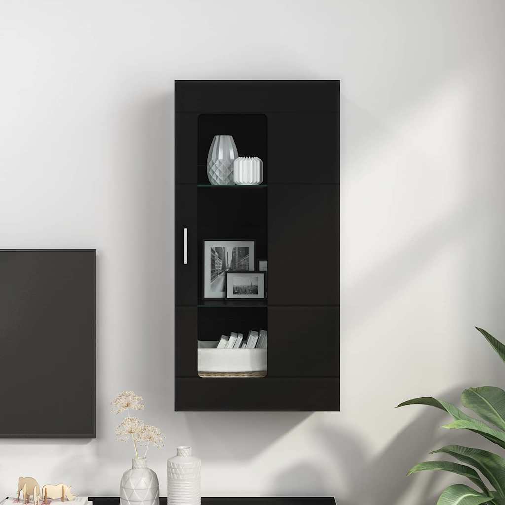 Wall-mounted Cabinet Black 55 x 29 x 100 cm Engineered wood