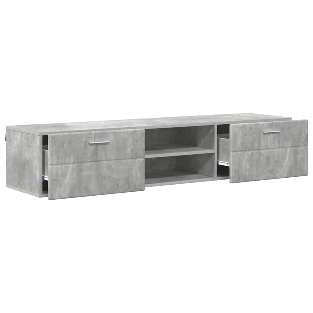 TV Cabinet Concrete grey 150 x 39 x 30 cm Engineered wood