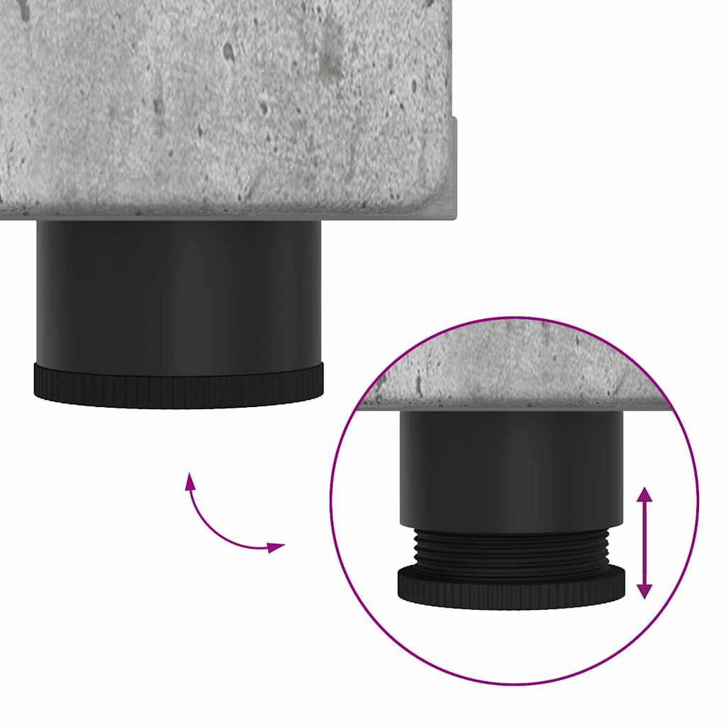 TV Cabinet Concrete grey 150 x 39 x 30 cm Engineered wood