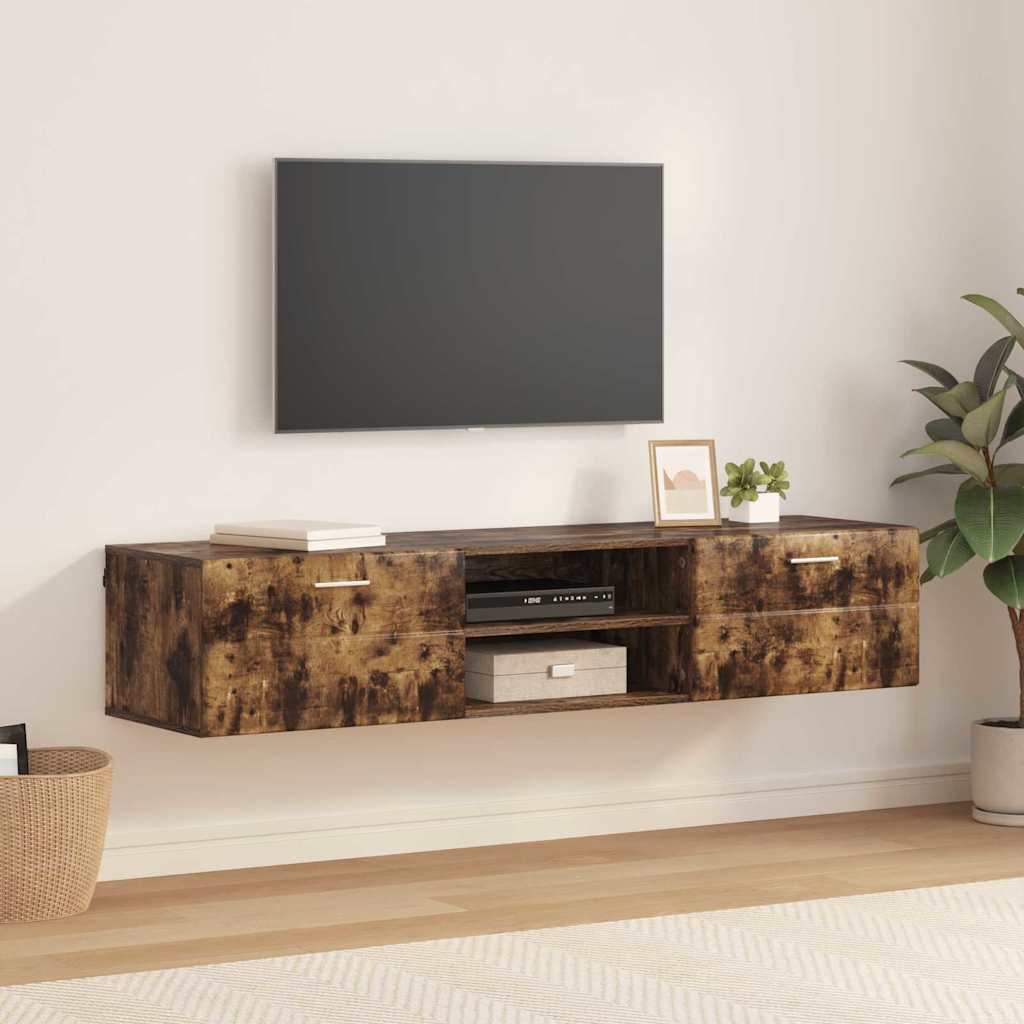 TV Cabinet Smoked oak 150 x 39 x 30 cm Engineered wood