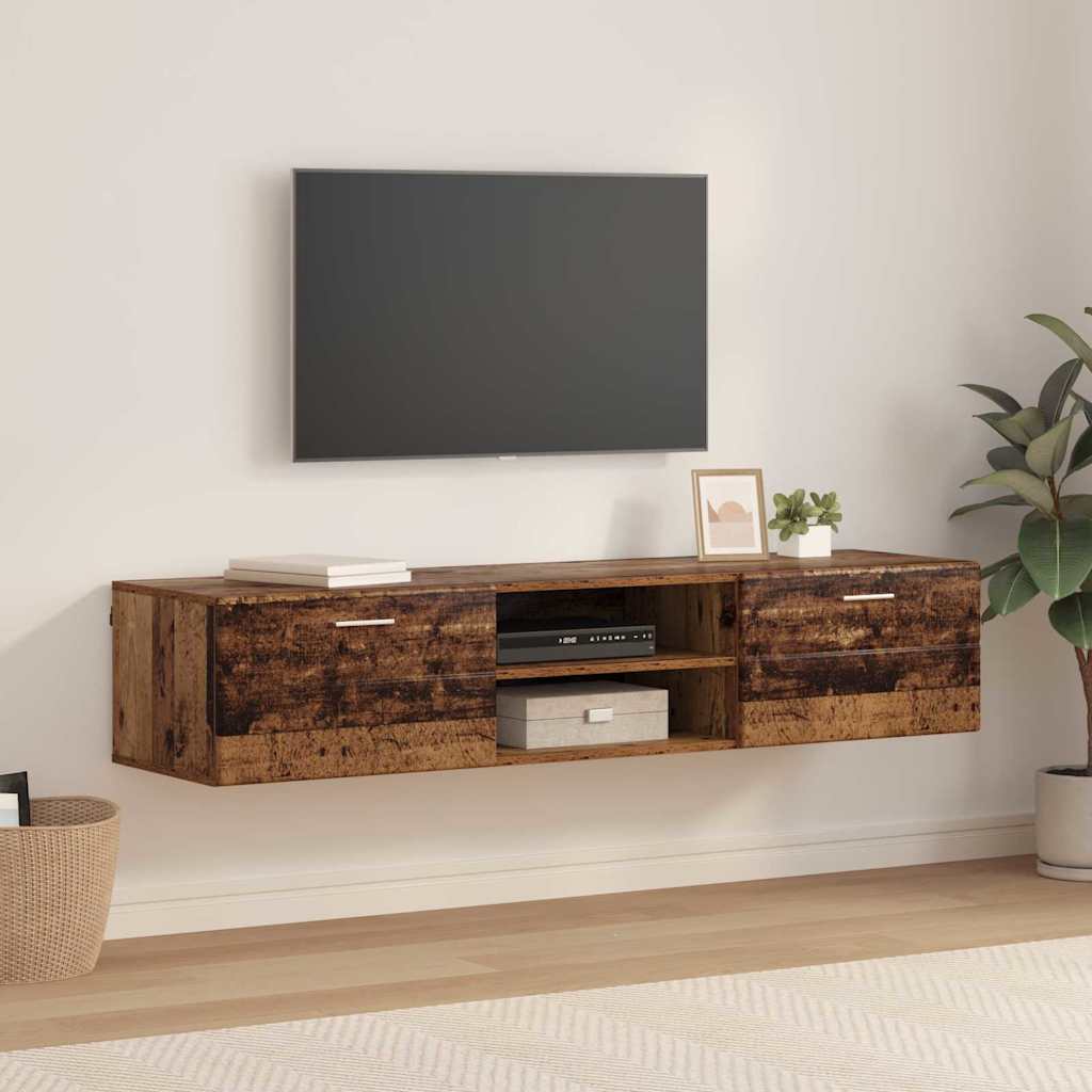 TV Cabinet with Shelf Old wood 150 x 39 x 30 cm Engineered wood