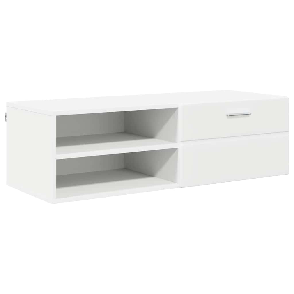 TV Cabinet with Drawer White 100.5 x 39 x 30 cm Engineered wood