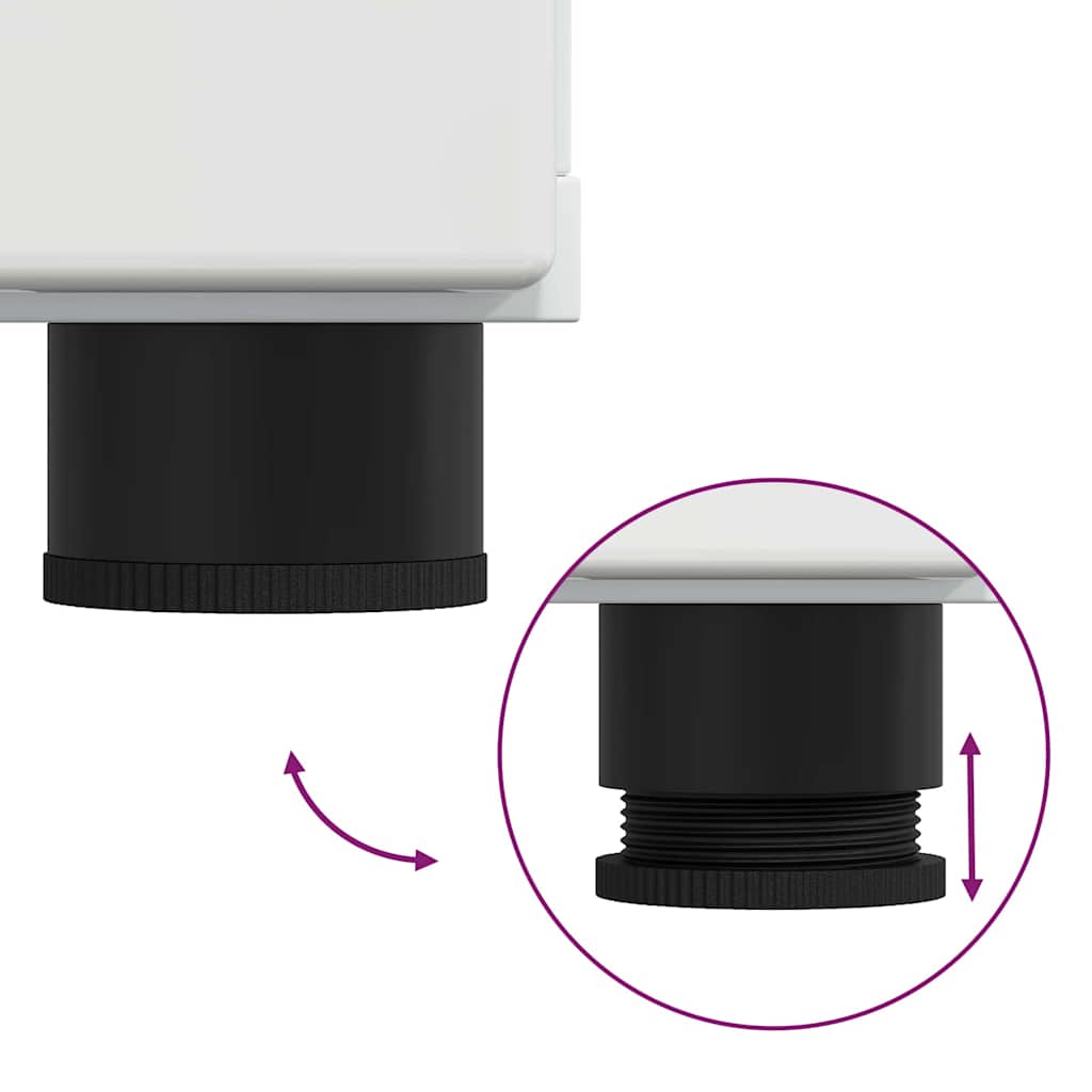 Sideboard High gloss white 88.5 x 30.5 x 73 cm Engineered wood