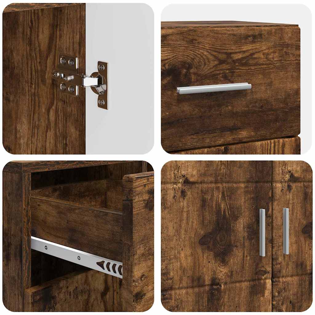 Sideboard Smoked oak 88.5 x 30.5 x 73 cm Engineered wood