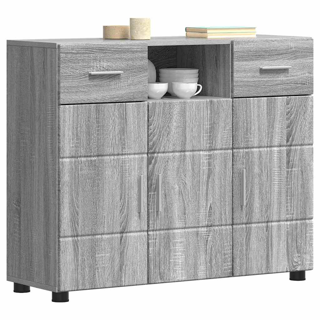 Sideboard Grey sonoma 88.5 x 30.5 x 73 cm Engineered wood