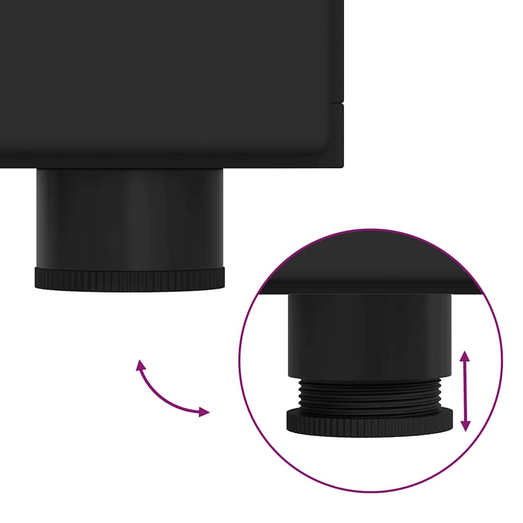 Sideboard with Shelf Black 55.5 x 29 x 100 cm Engineered wood