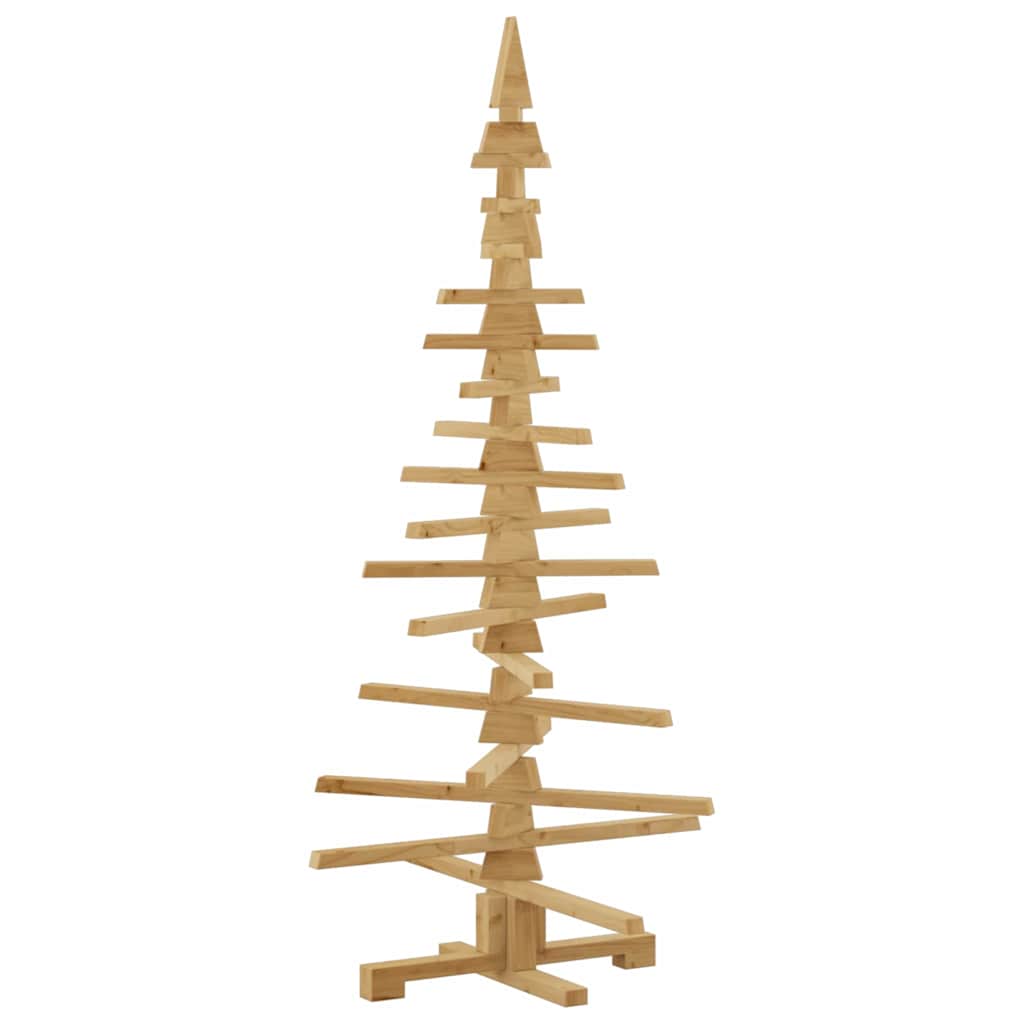Wooden Christmas Tree with Stand Brown 150 cm Solid pine wood
