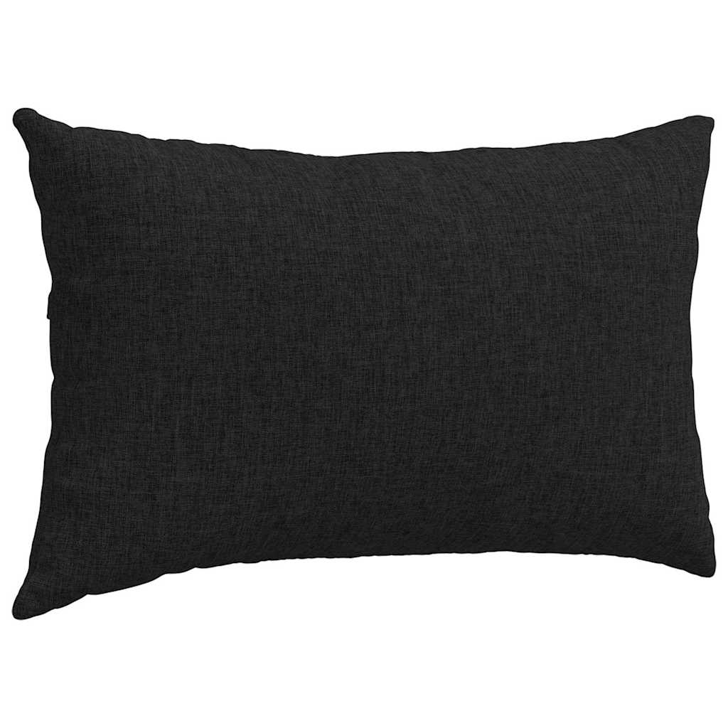 Sofa Pillows 2 pcs Black 50 x 30 cm Fabric