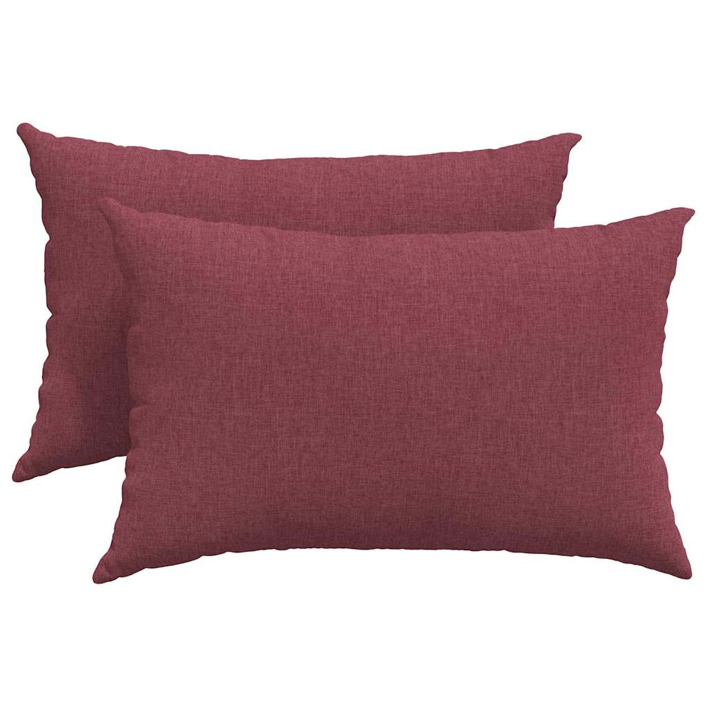 Sofa Pillows 2 pcs Wine Red 60 x 40 cm Fabric