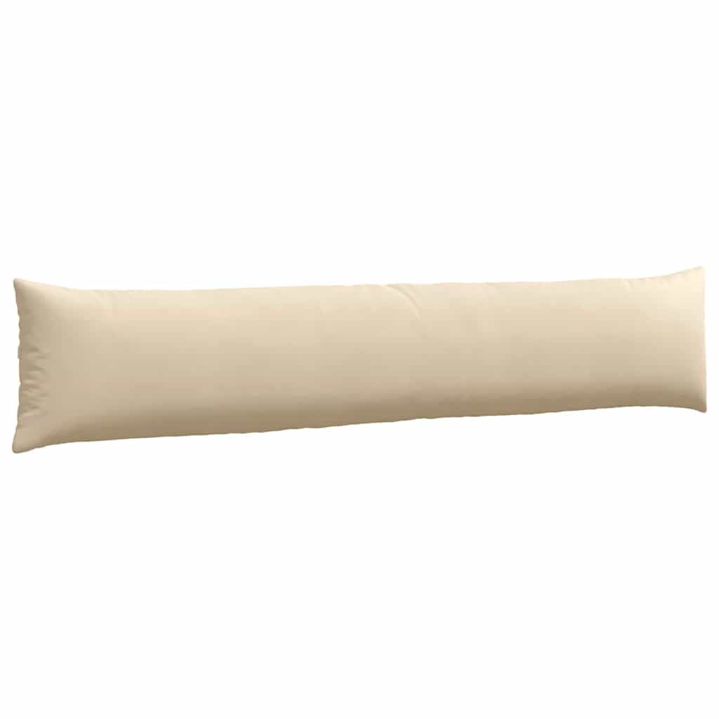Sofa Pillows 2 pcs Cream 200 x 40 cm Fabric