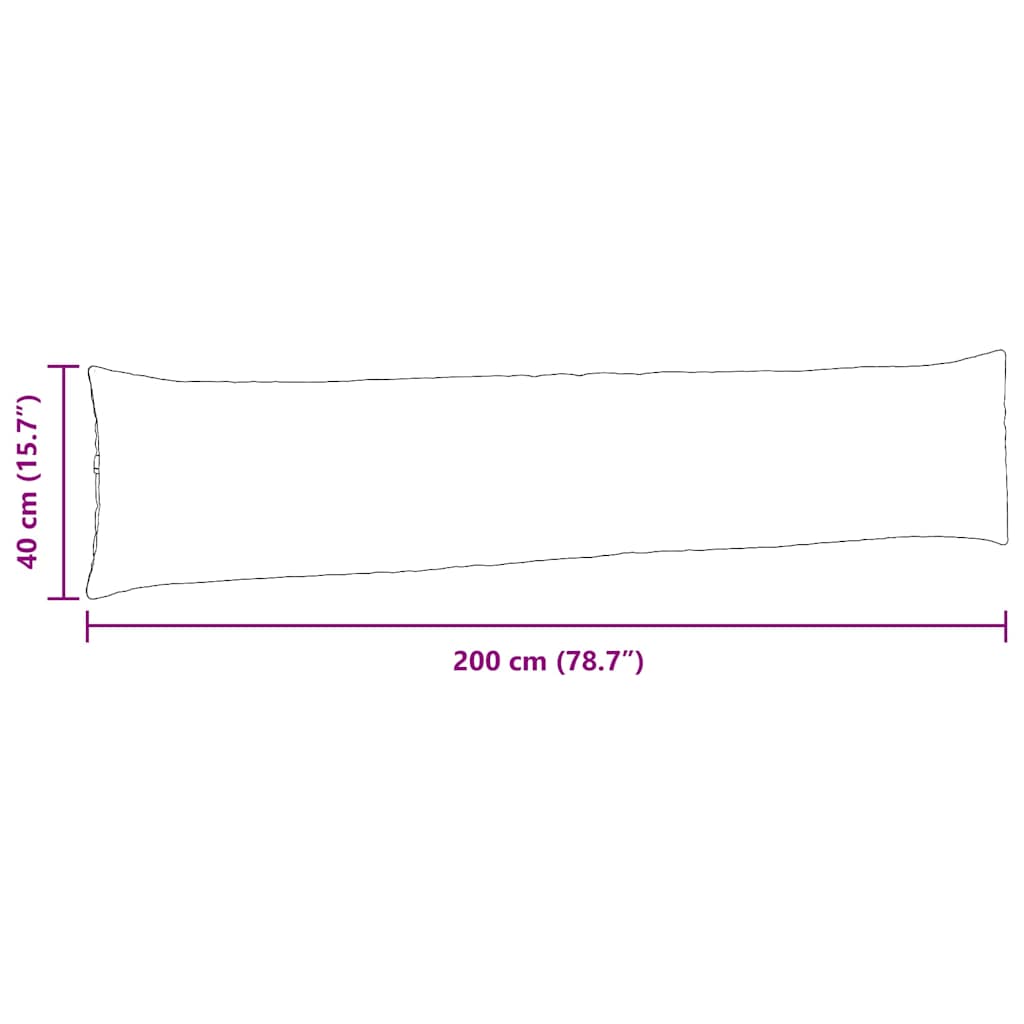 Sofa Pillows 2 pcs Cream 200 x 40 cm Fabric