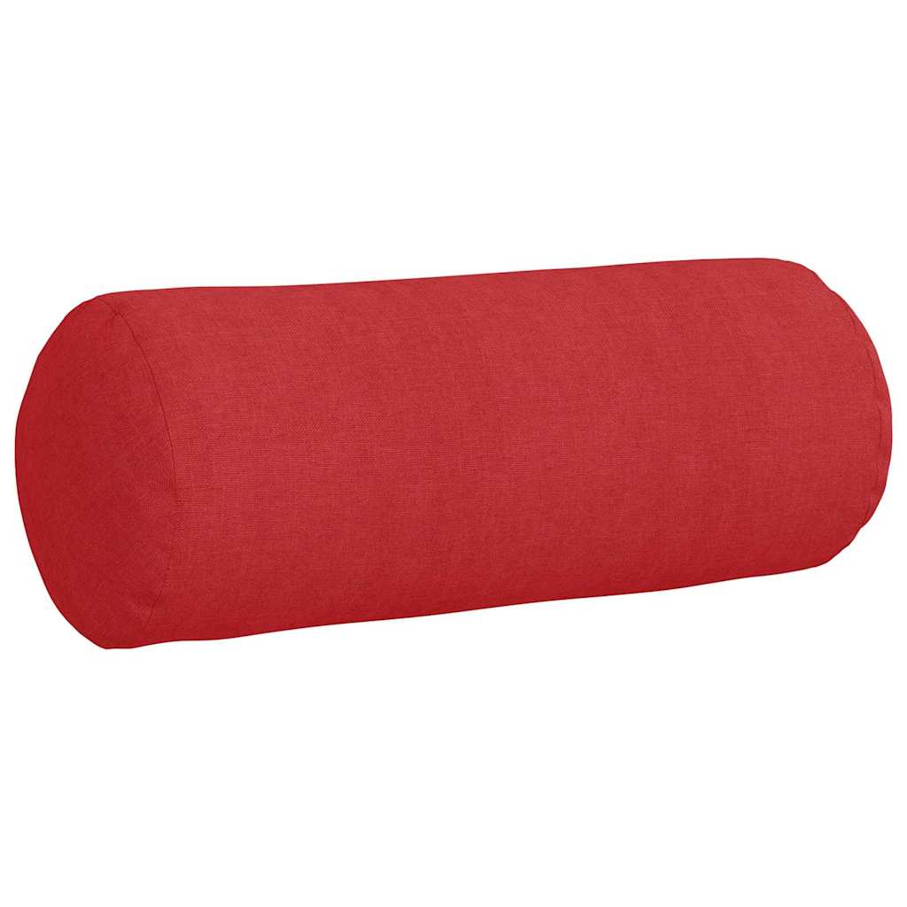 Bolster Pillows 2 pcs Red Ø 15 x 40 cm Fabric