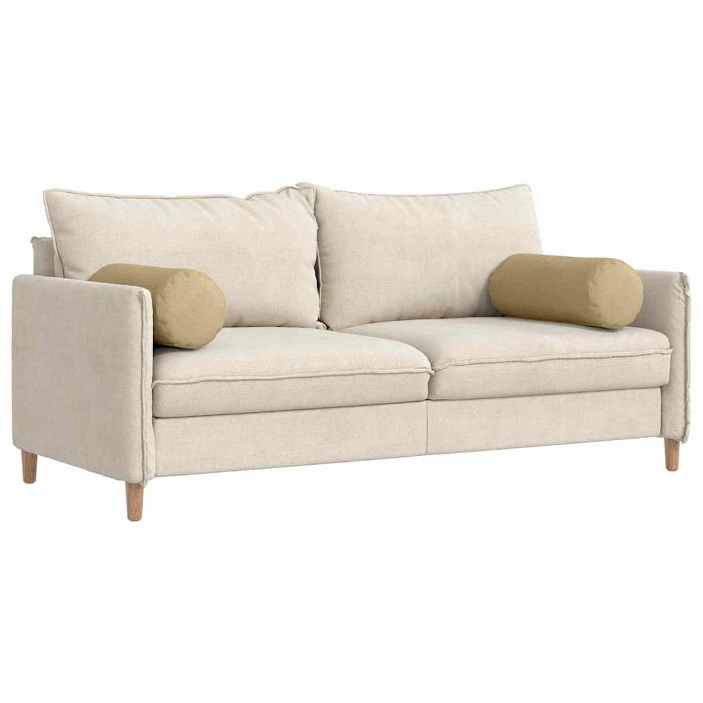 Bolster Pillows 2 pcs Grey Green Ø 25 x 70 cm Corduroy Fabric