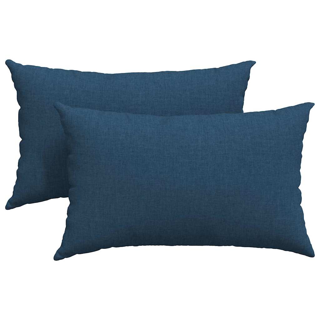 Sofa Pillows 2 pcs Blue 50 x 30 cm Fabric