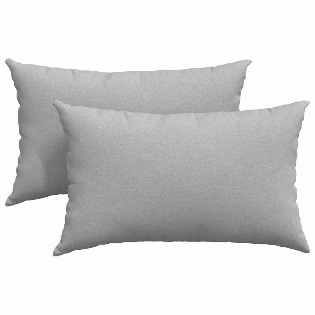 Sofa Pillows 2 pcs Grey 50 x 30 cm Fabric