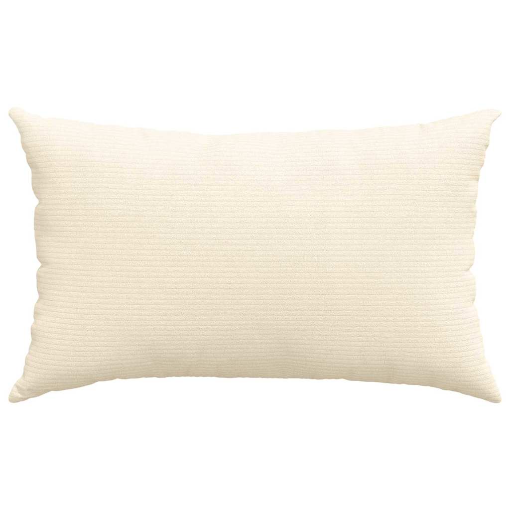 Sofa Pillows 2 pcs Cream 50 x 30 cm Corduroy Fabric