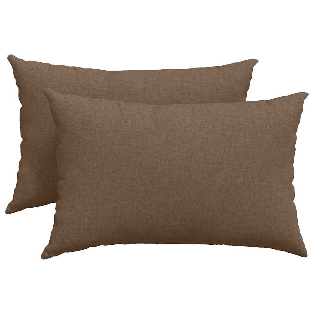 Sofa Pillows 2 pcs Brown 60 x 40 cm Fabric