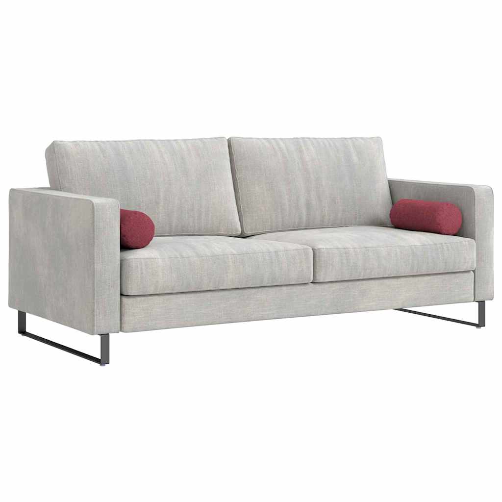 Bolster Pillows 2 pcs Wine Red Ø 15 x 40 cm Fabric