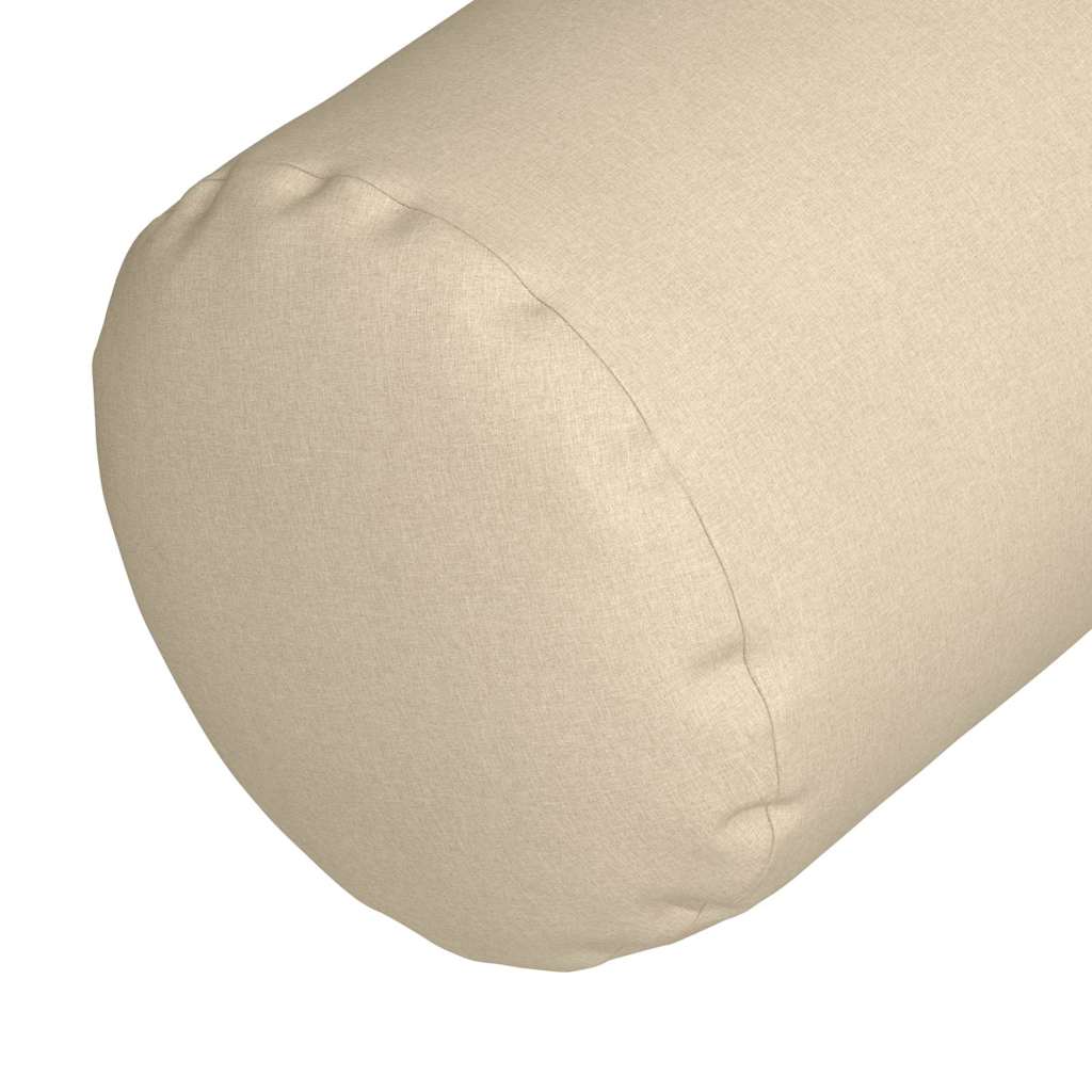 Bolster Pillows 2 pcs Cream Ø 15 x 40 cm Fabric