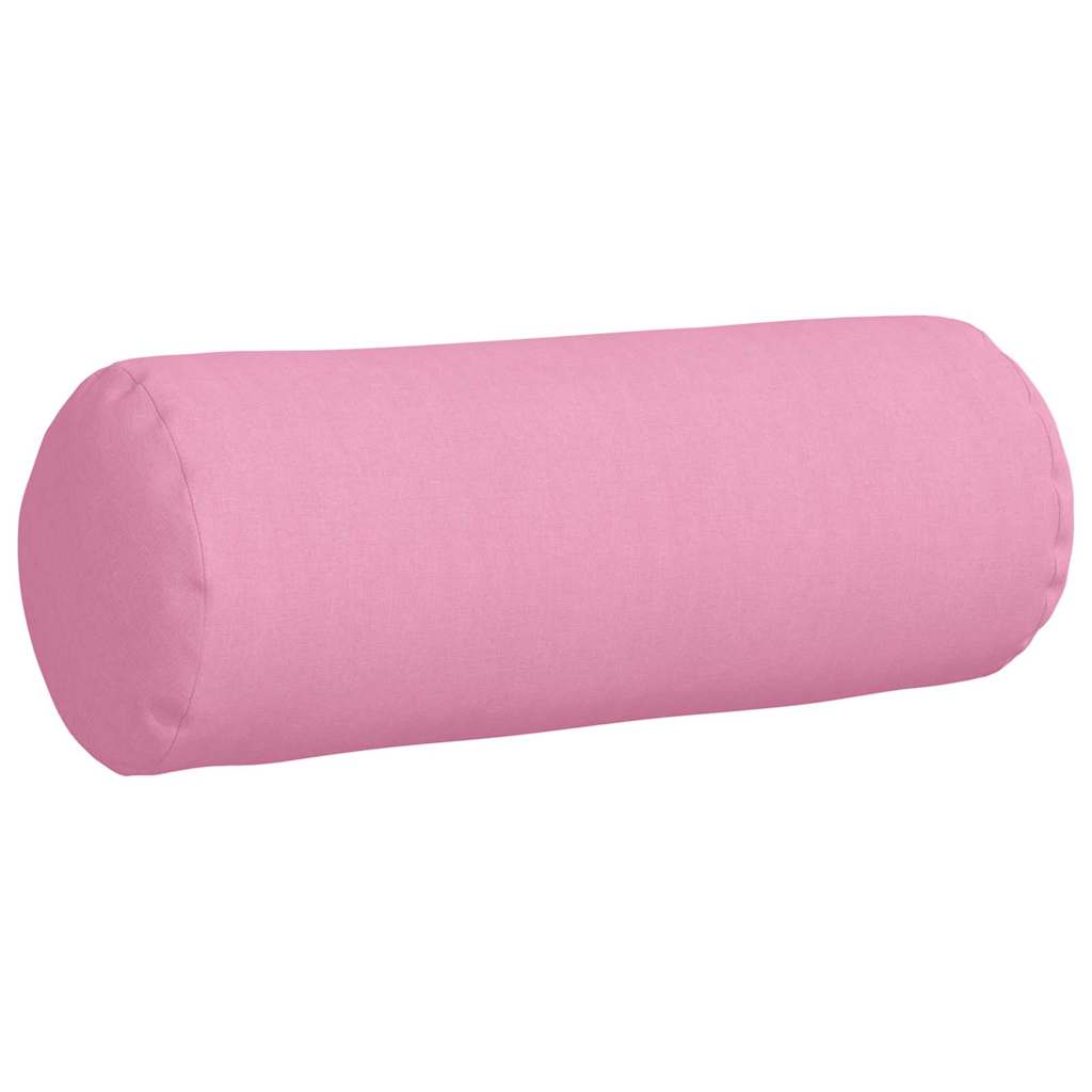 Bolster Pillows 2 pcs Pink Ø 25 x 70 cm Fabric