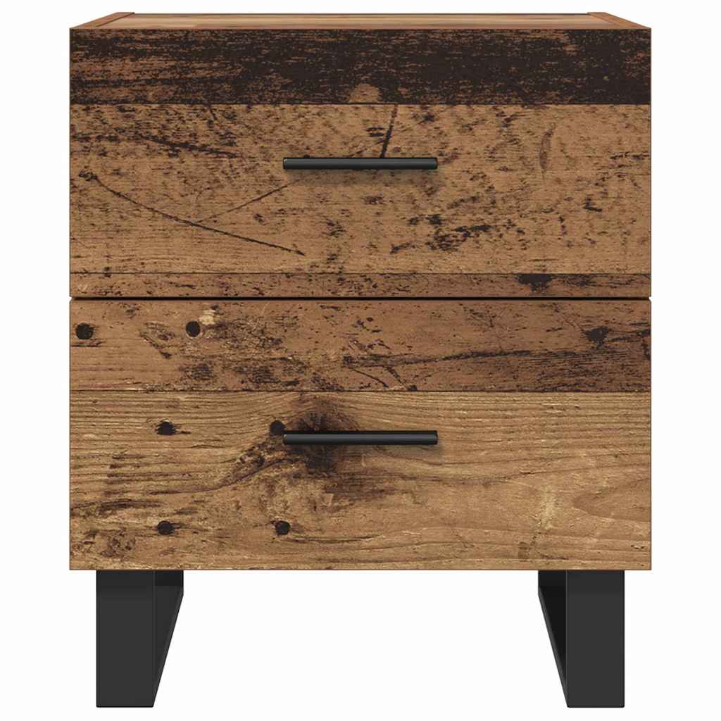 Bedside Cabinet with Drawer 2 pcs Old wood 40 x 35 x 47.5 cm