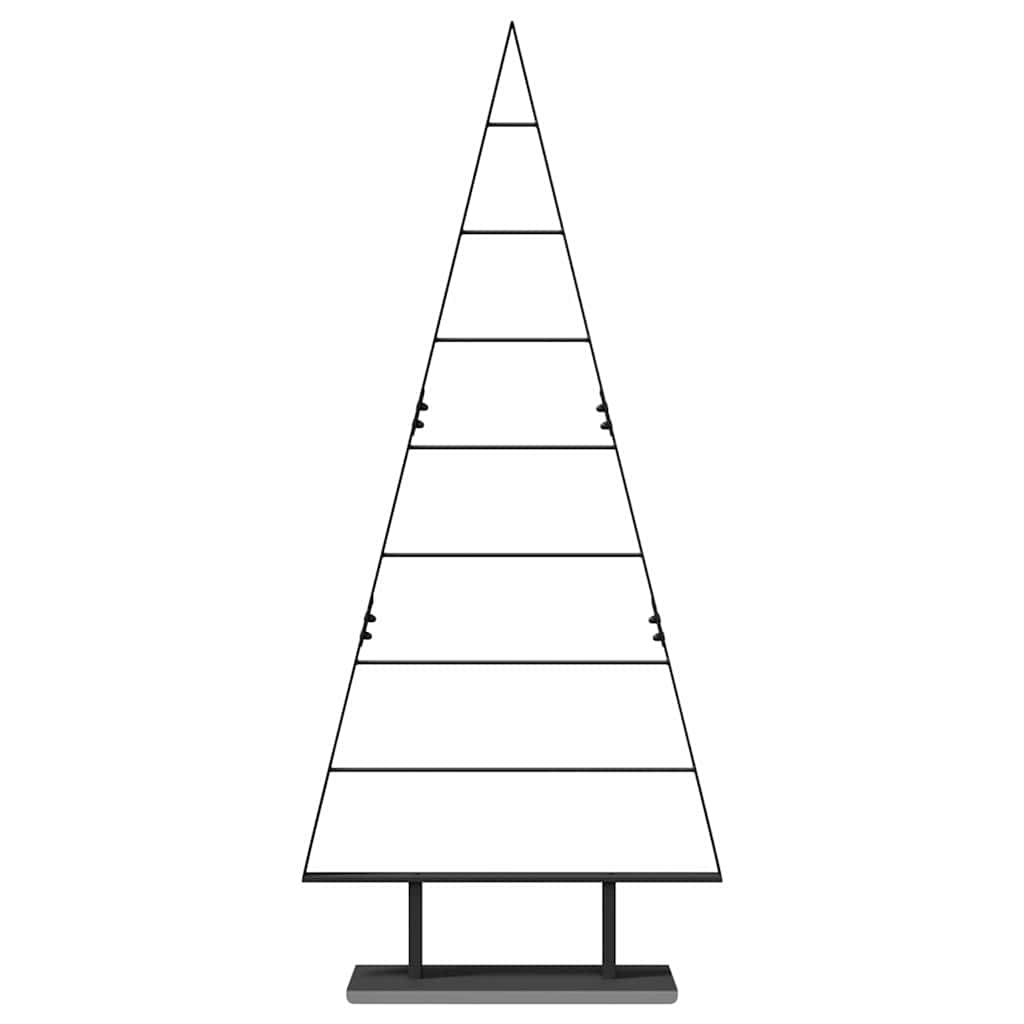 Metal Christmas Tree with Stand Black 150 cm Steel