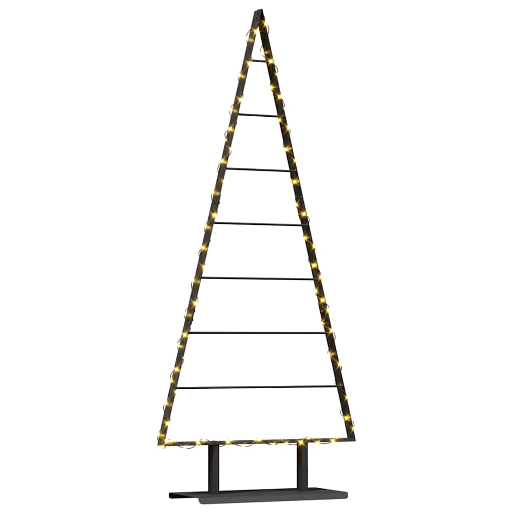 Metal Christmas Tree with Stand Black 150 cm Steel