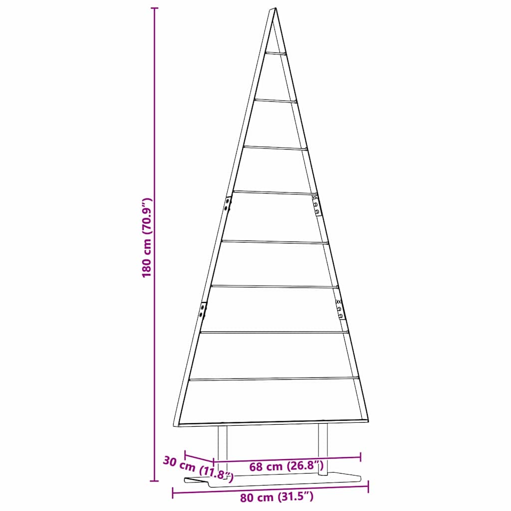 Metal Christmas Tree with Stand Black 180 cm Steel