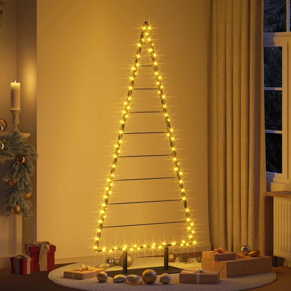 Metal Christmas Tree with Stand Black 210 cm Steel