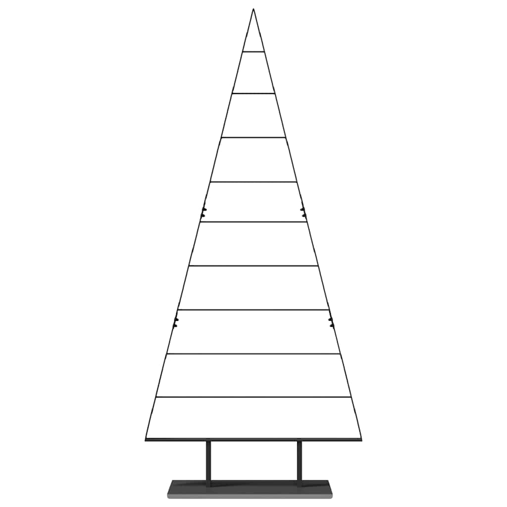 Metal Christmas Tree with Stand Black 210 cm Steel