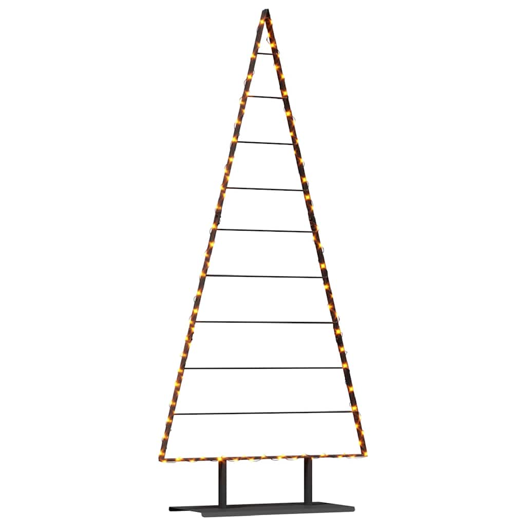 Metal Christmas Tree with Stand Black 210 cm Steel