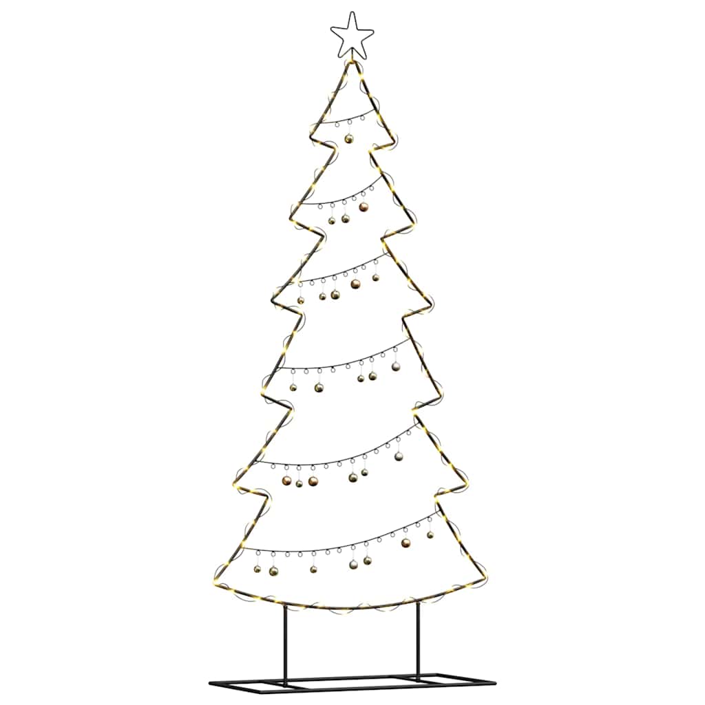 Metal Christmas Tree with Stand Black 180 cm Steel