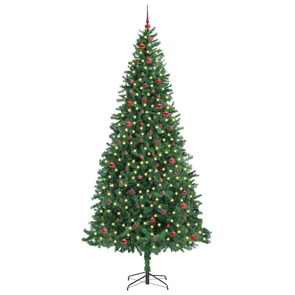 Artificial Christmas Tree with 300 LEDs with Stand Green 300 cm