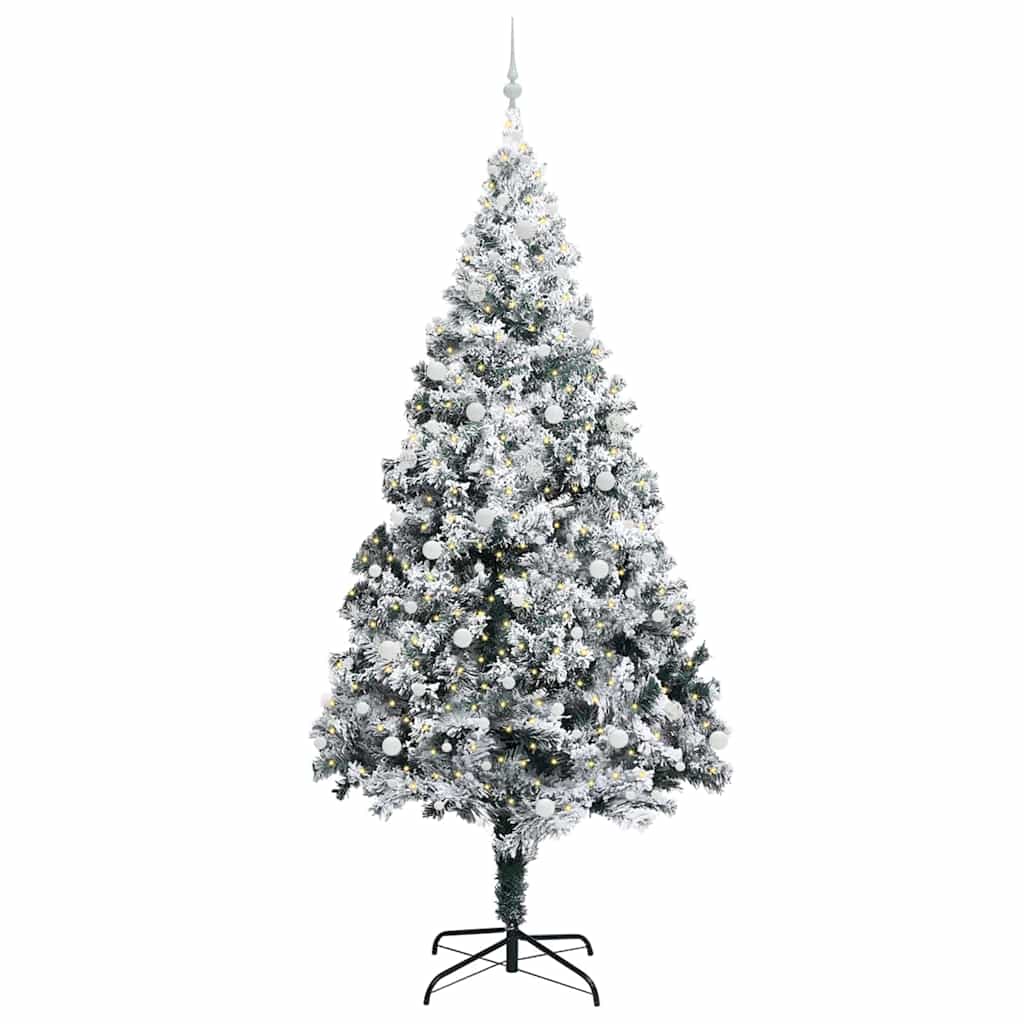 Christmas Tree with 300 LEDs with Stand White 300 cm PVC