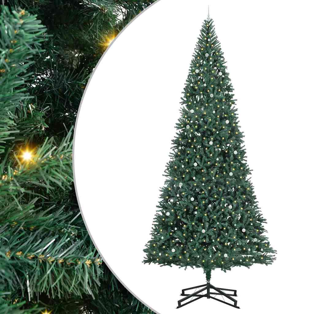 Artificial Pre-lit Christmas Tree with Ball Set Green 500 cm