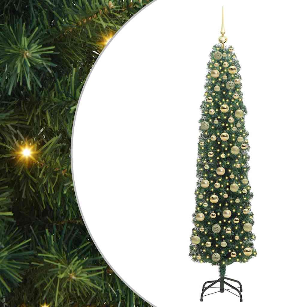Artificial Christmas Tree with 300 LEDs with Stand Green 180 cm