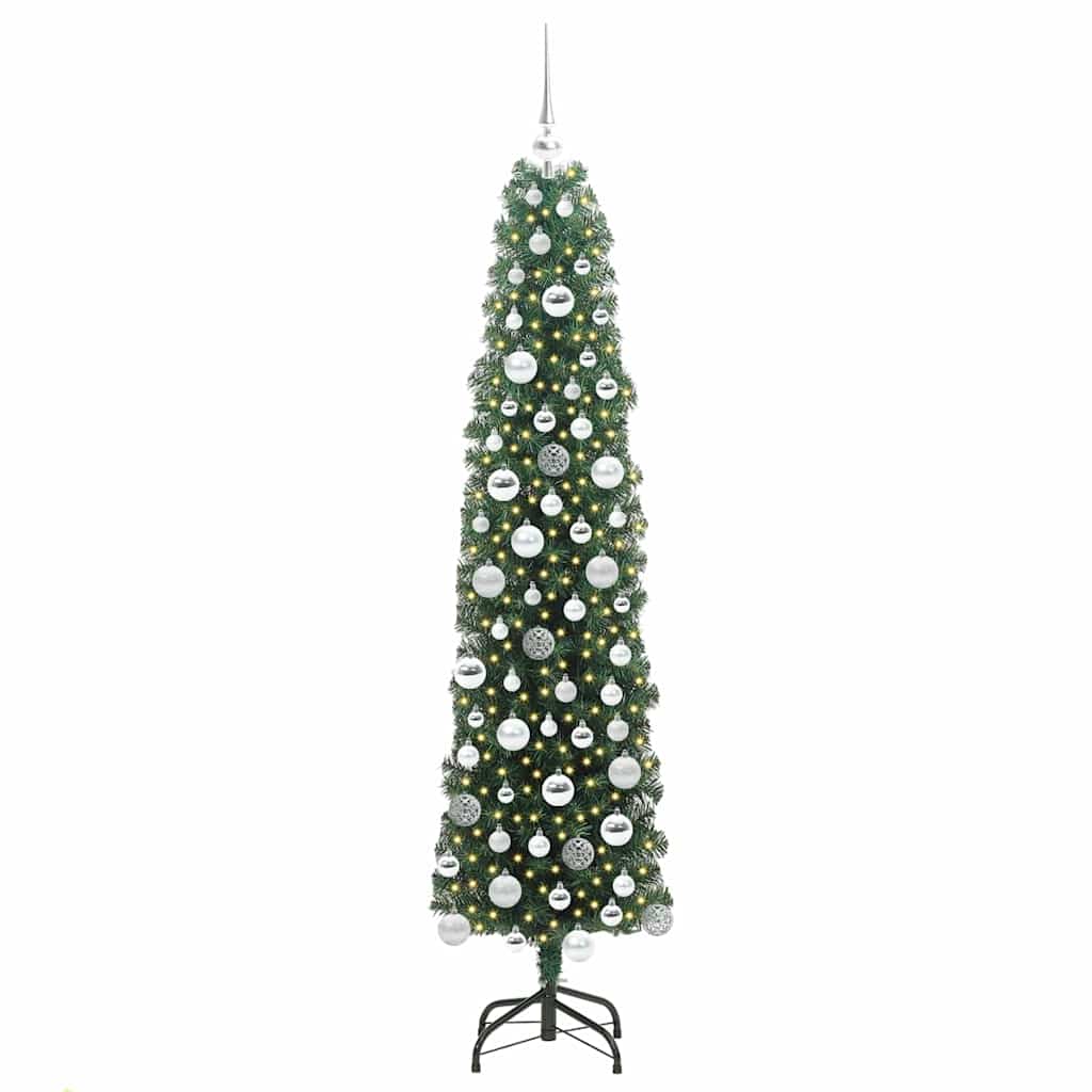Artificial Christmas Tree with 300 LEDs with Stand Green 180 cm