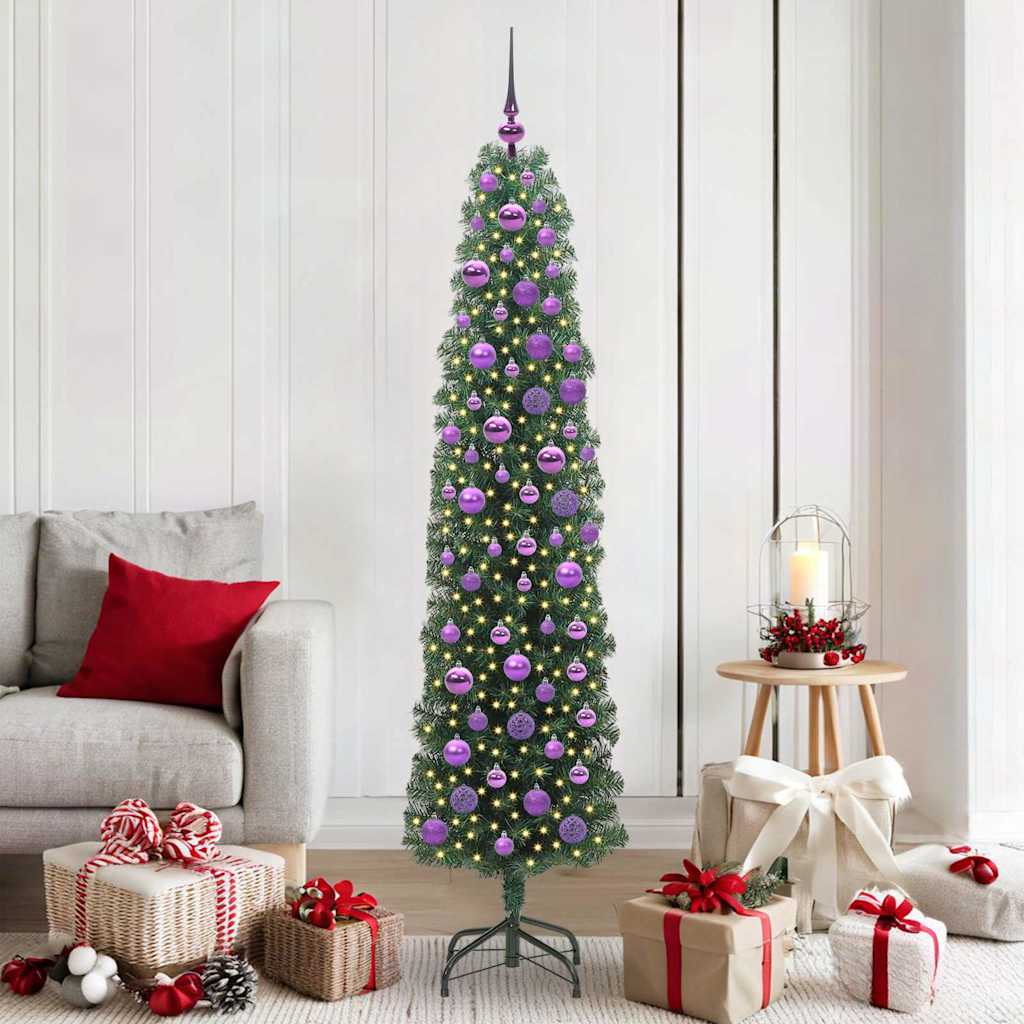 Artificial Christmas Tree with 300 LEDs with Stand Green 180 cm