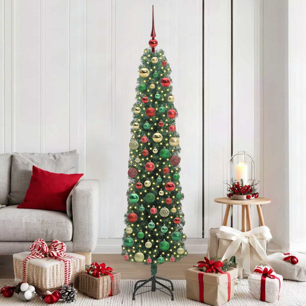 Artificial Christmas Tree with 300 LEDs with Stand Green 180 cm